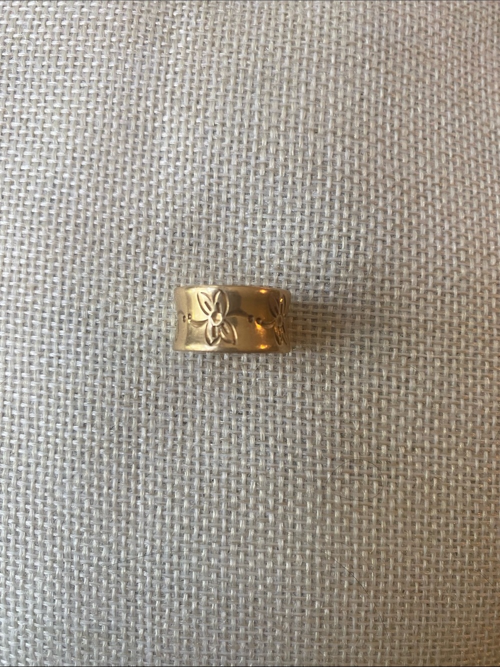 14kt gold eternity band Gold Floral Band Ring - Elegant Women's Ring